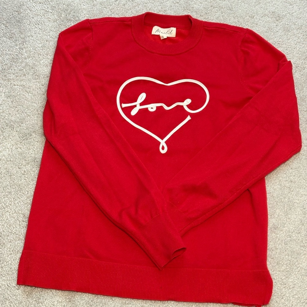 Love Heart Crewneck Sweater